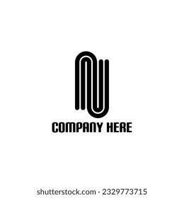 Modern N letter logo in lineart style. It is suitable for businesses in the technology sector.