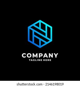 Modern n logo Monogram design