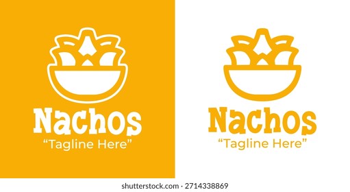 A modern nachos logo suitable for fast food brands and contemporary snack packaging.