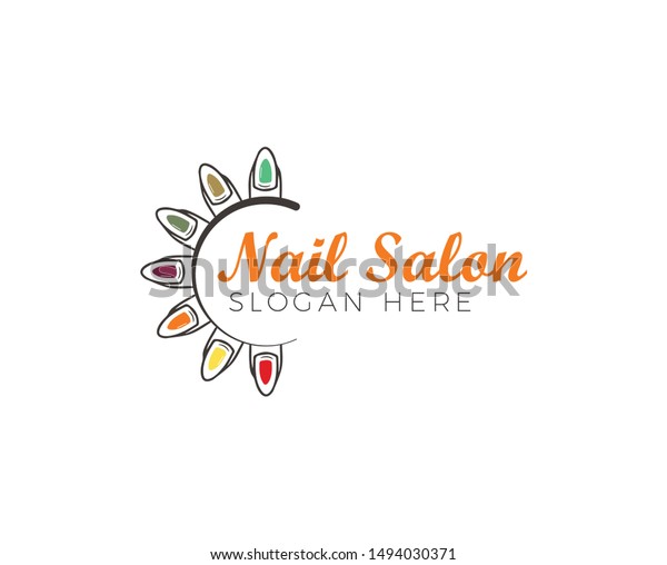 Modern Nail Company Logo Vector Stock Vector (Royalty Free) 1494030371