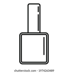Modern nail polish icon. Outline modern nail polish vector icon for web design isolated on white background