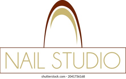 Modern Nail salonstudio logo design. Manicure vector design