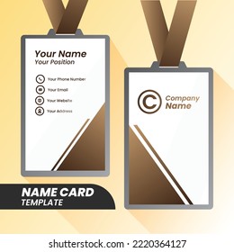 Modern Name Card - Creative and Clean Name Card Template.