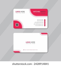 Modern Name Card Flat Design Template