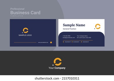 Modern name card template design. Creative and elegant business card design