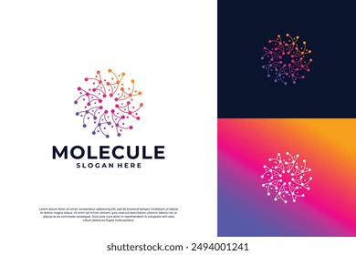 Modern nanotechnology logo design innovation