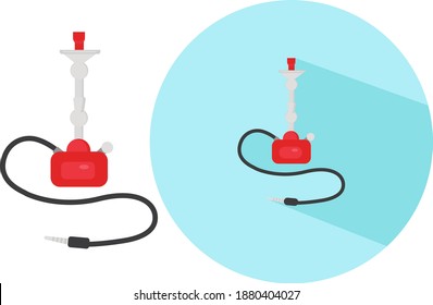 Nargila moderna, ilustración, vector sobre fondo blanco.