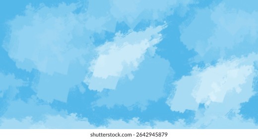 Modern and natural background with clouds in the blue sky. Vector background