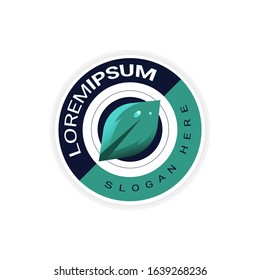 Modern natural badge logo template vector eps 10
