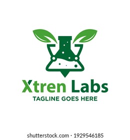 modern natural biological lab logo design