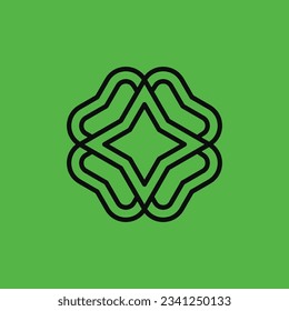 modern natural clover star logo