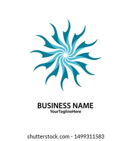 modern natural flower logo design
