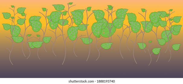 Modern natural foliage vector design