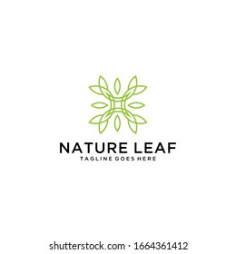 Plantilla de icono de diseño de logotipo de diseño de icono de hoja natural moderna