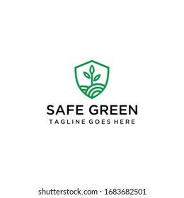 Modern natural leaf icon design logo concept icon template