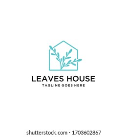 Modern natural leaf icon design logo concept icon template