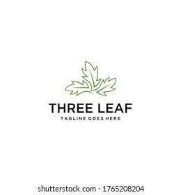 Modern natural leaf icon design logo concept icon template