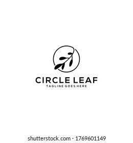 Modern natural leaf icon design logo concept icon template