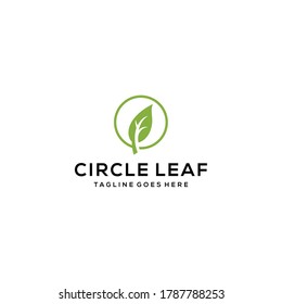 Modern natural leaf icon design logo concept icon template