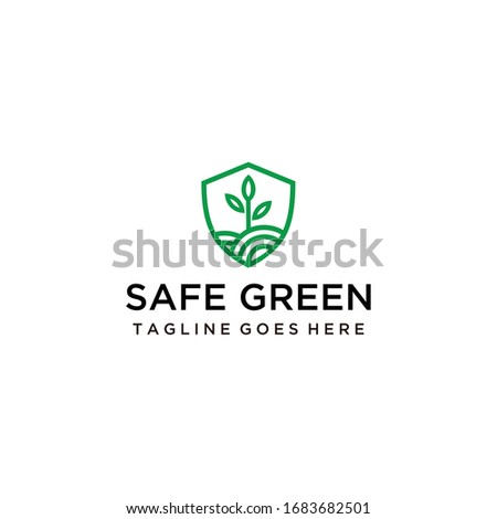 Modern natural leaf icon design logo concept icon template