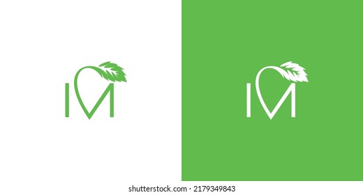 Modern and natural letter M initials logo design 3