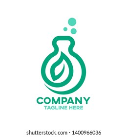 Modern Natural Pharmacy Logo. Vector illustration.