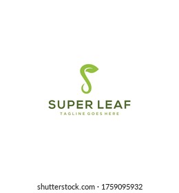 Moderna plantilla de icono de diseño de iconos de la hoja de S natural