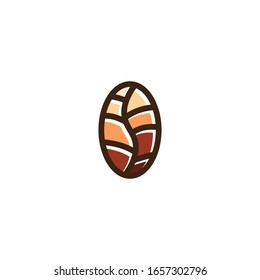 Modern Natural Unique Coffee Bean Logo