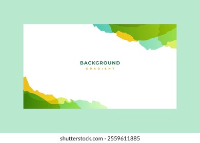 modern nature green theme gradient color art background banner