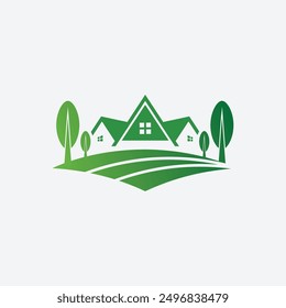 Ilustración vectorial de logotipo de vida de Naturaleza moderna