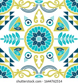 modern nature pattern. pattern design with tropical animal and plant objects