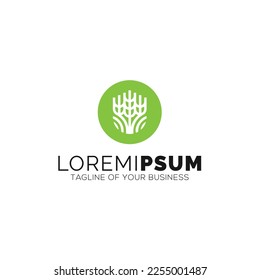 Modern nature technology logo design