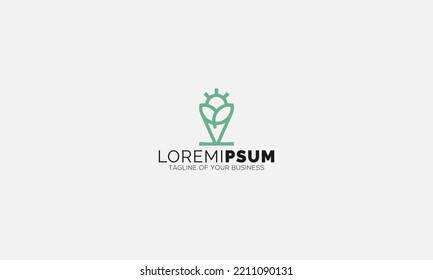 Logo, Blatt- und Zahnrad-Vektorgrafik der modernen Naturtechnologie