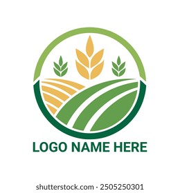Modern nature technology logo, leaf and gear