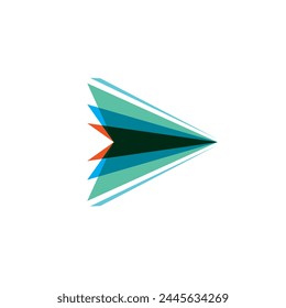 Modern navigation arrow vector logo design