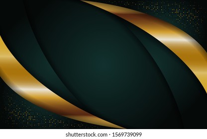 modern navy green abstract background with golden line