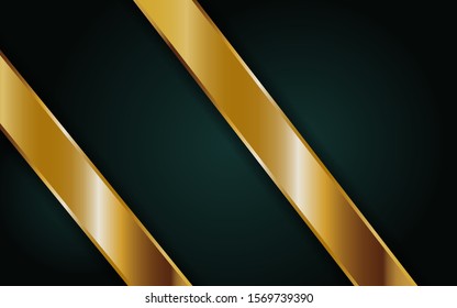 modern navy green abstract background with golden line