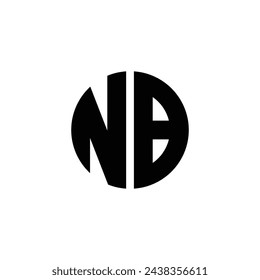 diseño moderno del logotipo de nb latter