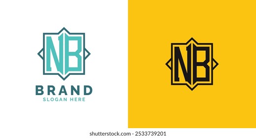 Modern NB Monogram Logo Design. Initial Letter NB Logo, Versatile Branding Suitable for any Brand