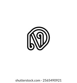 Modern ND or DN Monogram Logo for Professional Use