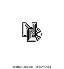 Modern ND or DN Monogram Logo for Professional Use