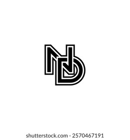 Modern ND or DN Monogram Logo for Professional Use