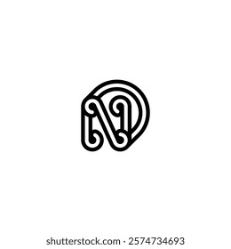 Modern ND or DN Monogram Logo for Professional Use