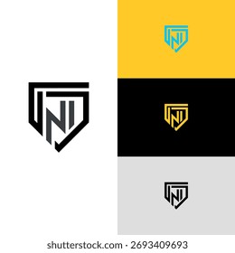 Modern ND Monogram Shield Logo Concept	