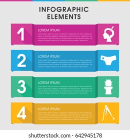 Modern needle infographic template. infographic design with needle icons includes children panties. can be used for presentation, diagram, annual report, web design.