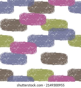 Modern Needle Nuts knitted leaf stripes pattern, dark purple background. use for textile, fabric card. Abstract vector creative seamless pattern with brush strokes. 
