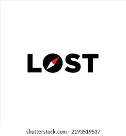 modern negative space logo design idea for lost letter