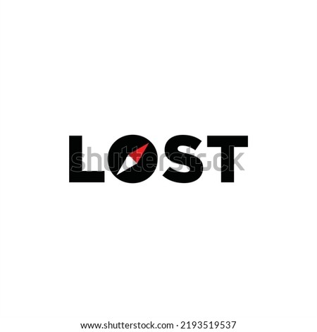 modern negative space logo design idea for lost letter