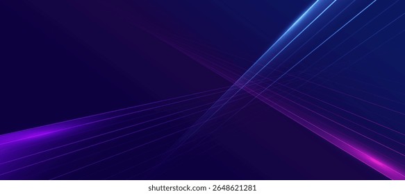 Modern Neon abstract background, Glow diagonal lines striped colorful background vector for presentation business banner or web background EPS 10