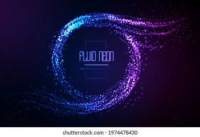 Modern neon abstract fluid background. Neon disco party background